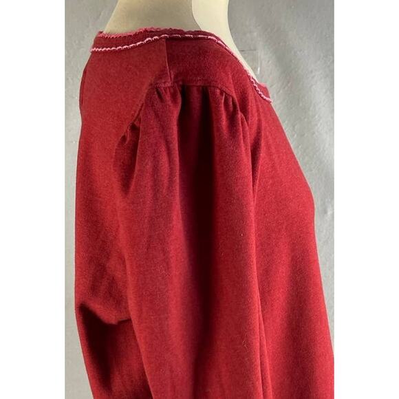 Envy's Tree The Haven Womens Large Red Top Scoop Neck Long Sleeve - Picture 10 of 11